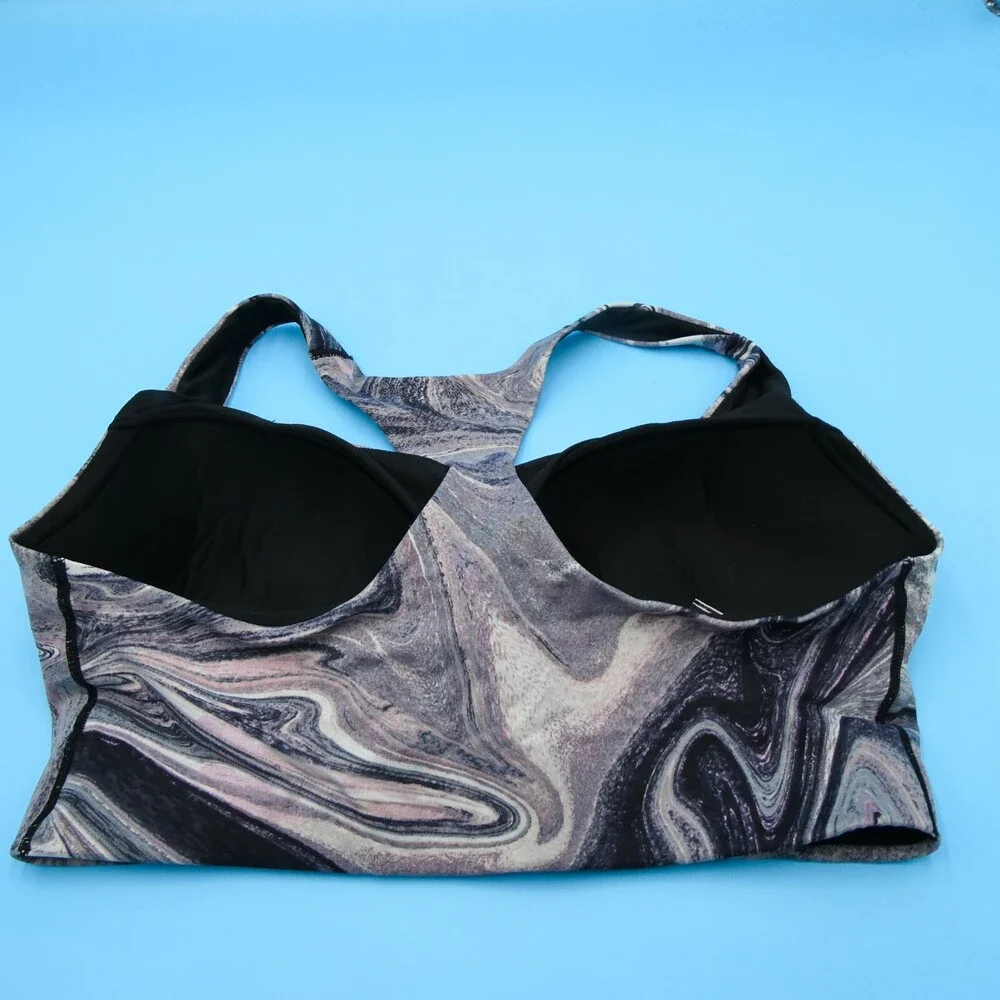 Victorias Secret Sports Bra 36DD‎ Multi Printed Square Neck Lightweight Pullover